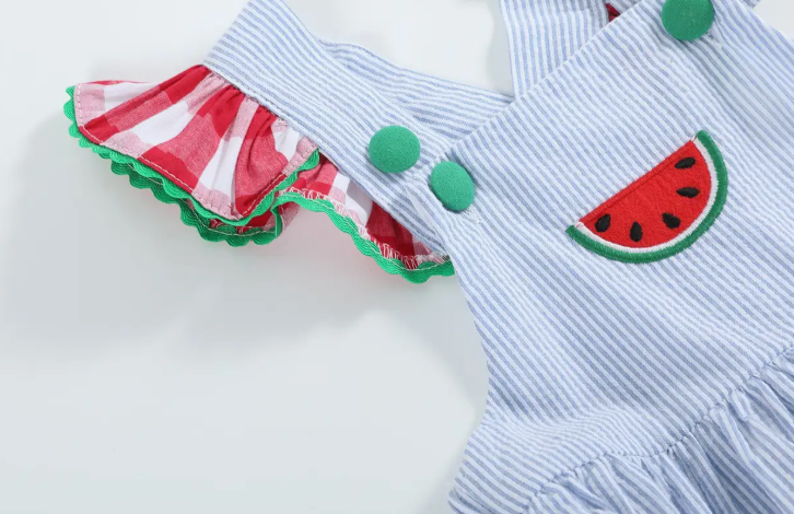 Watermelon Seersucker Bubble