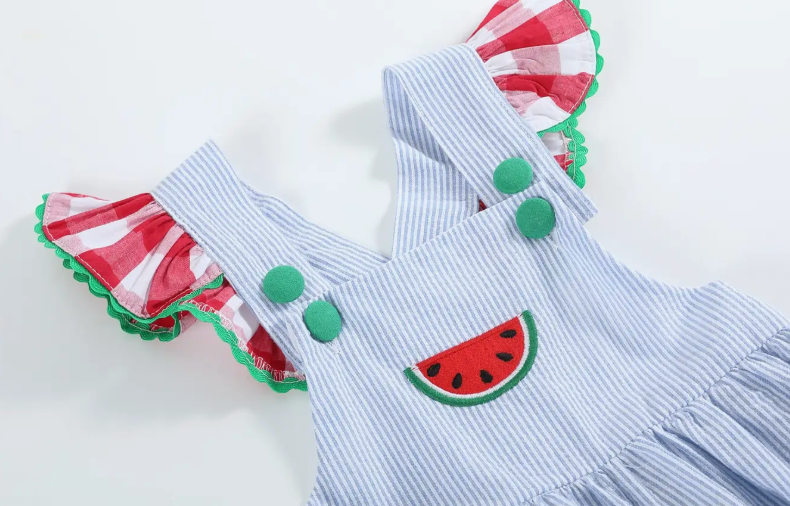 Watermelon Seersucker Bubble