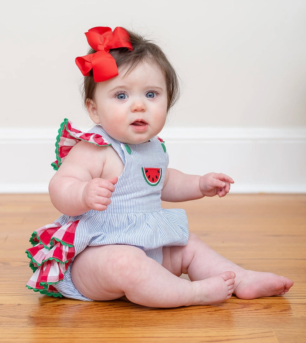 Watermelon Seersucker Bubble