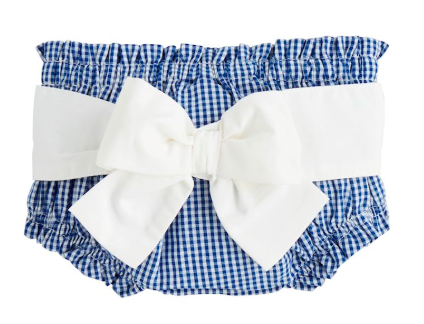 Navy & White Check Diaper Cover