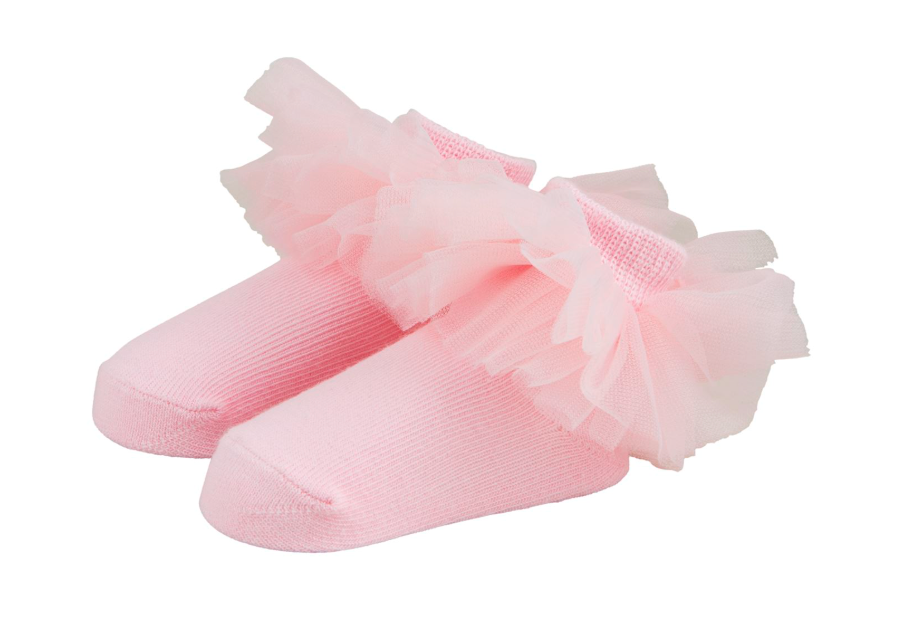 Solid Pink Tutu Sock