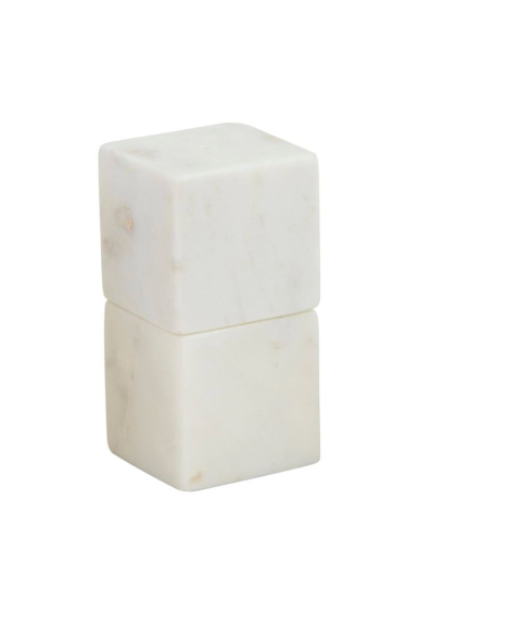 White Marble Cube Salt Pepper