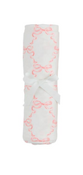 Bow Print Soft Knit Swaddle