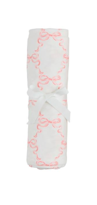 Bow Print Soft Knit Swaddle
