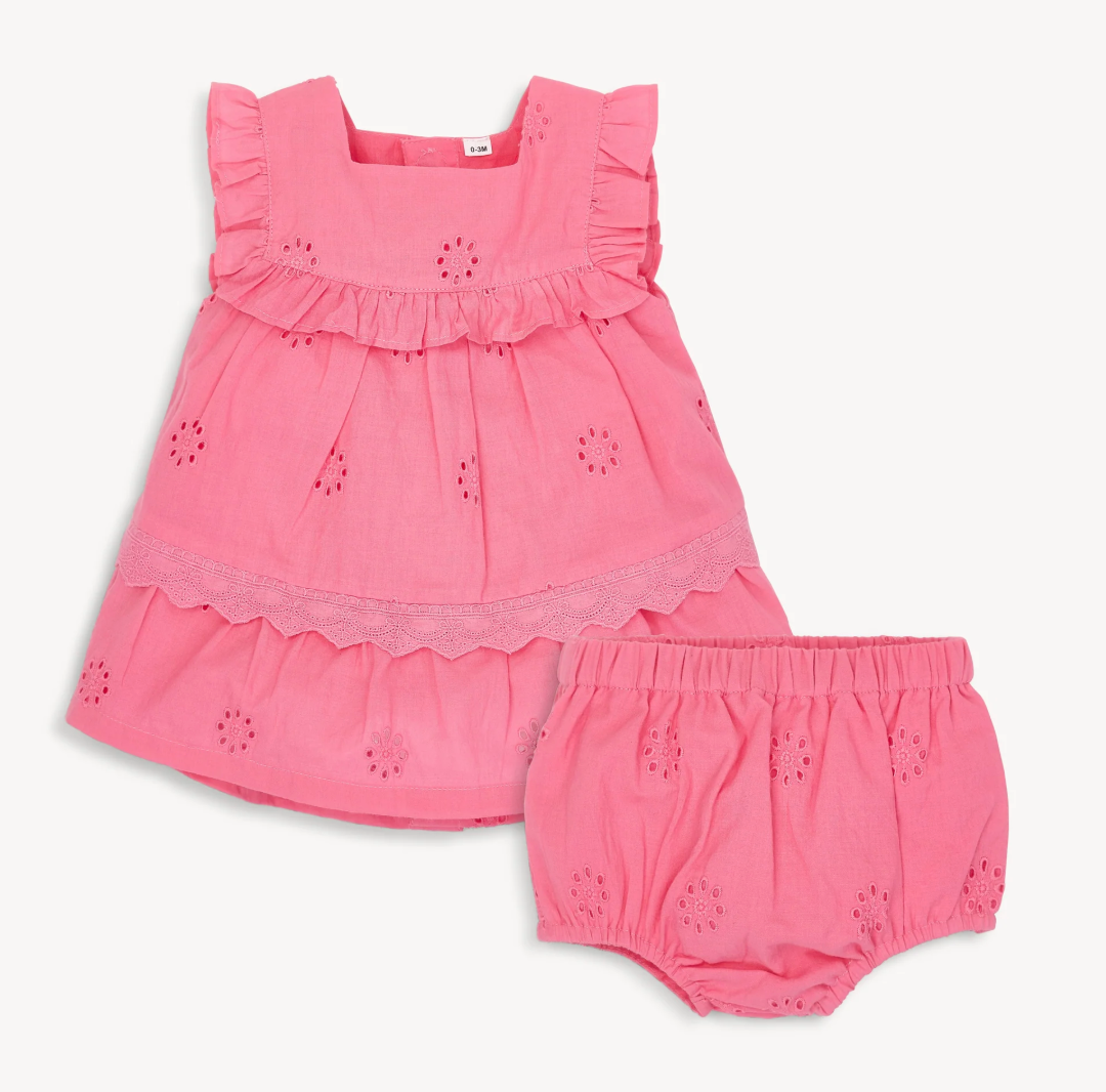 Bubble Gum Dress +Diaper Cover