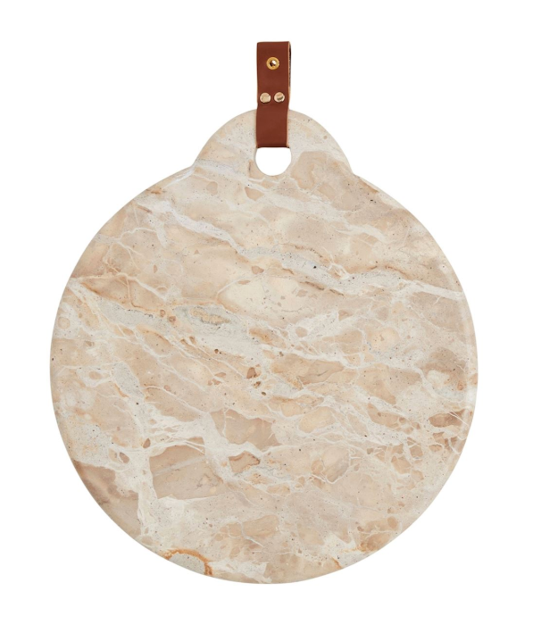 Round Tan Marble Board