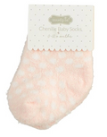 Baby Chenille Socks -Pink Dots