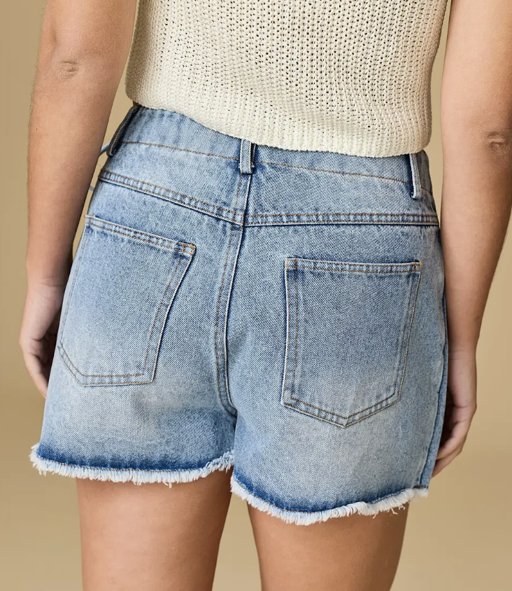 Brandy Side Tie Jean Skort