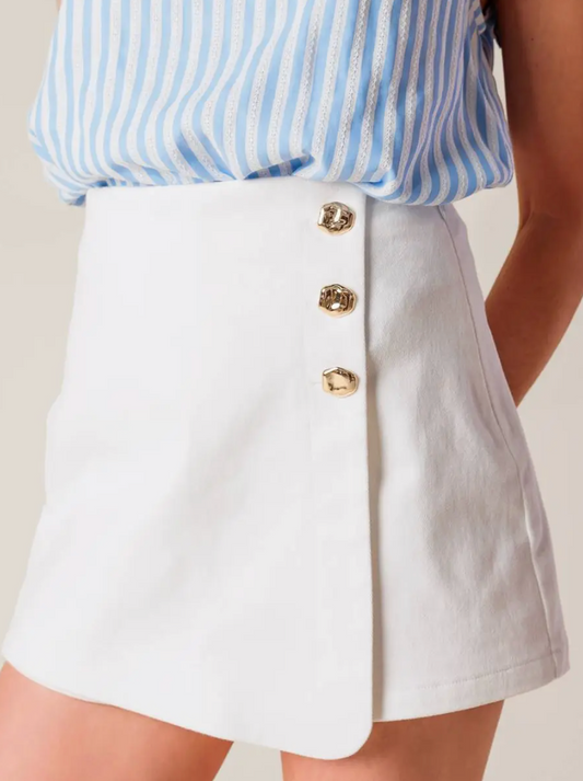 A Solid Woven Skort