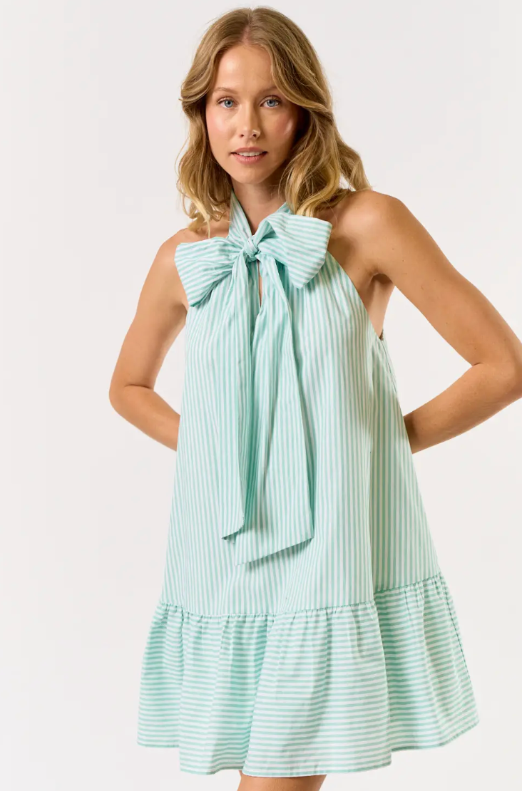 Front Bow Mini Dress