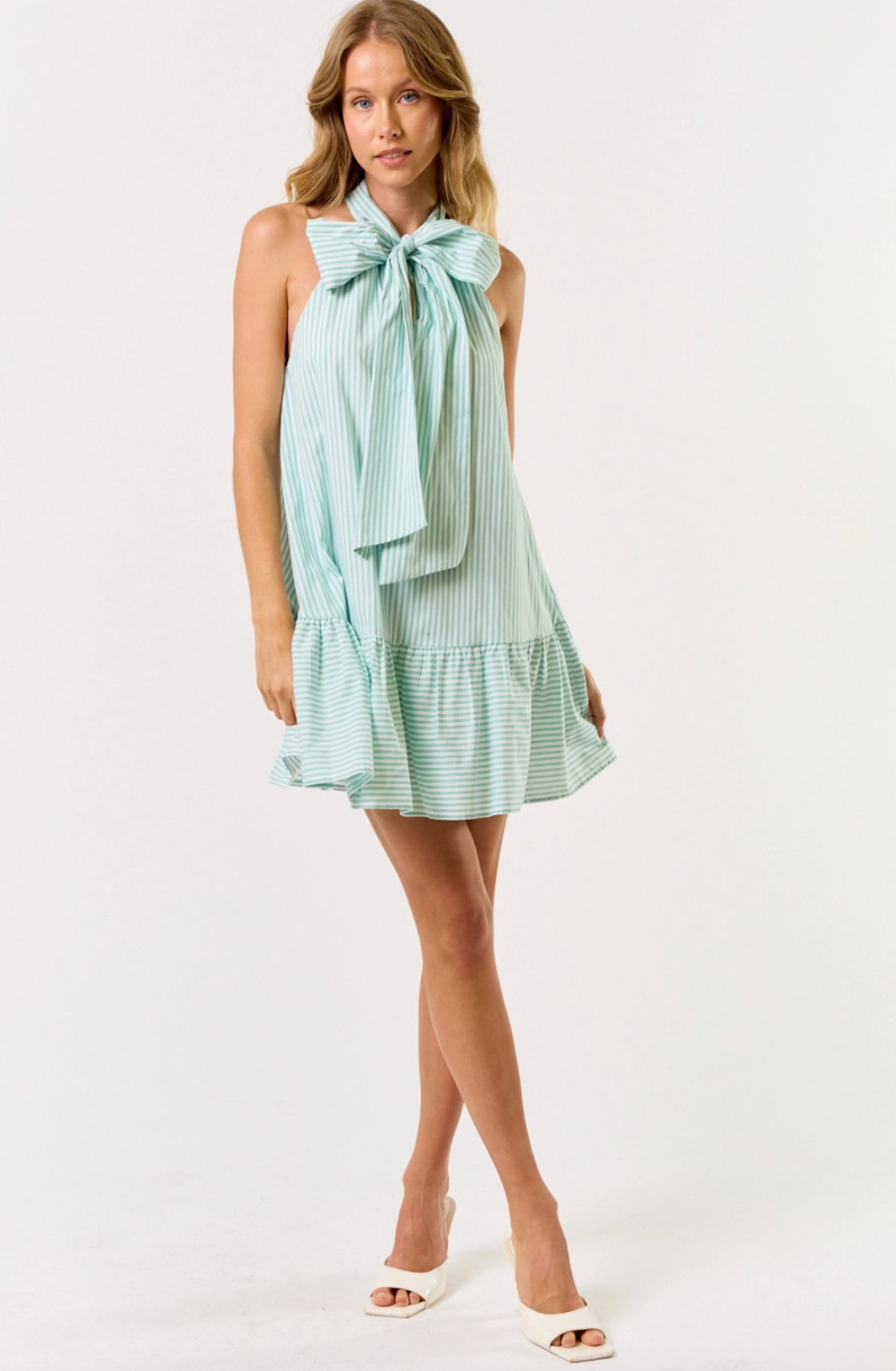 Front Bow Mini Dress