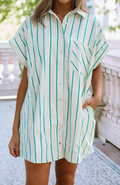 Striped Short Sleeve Dress