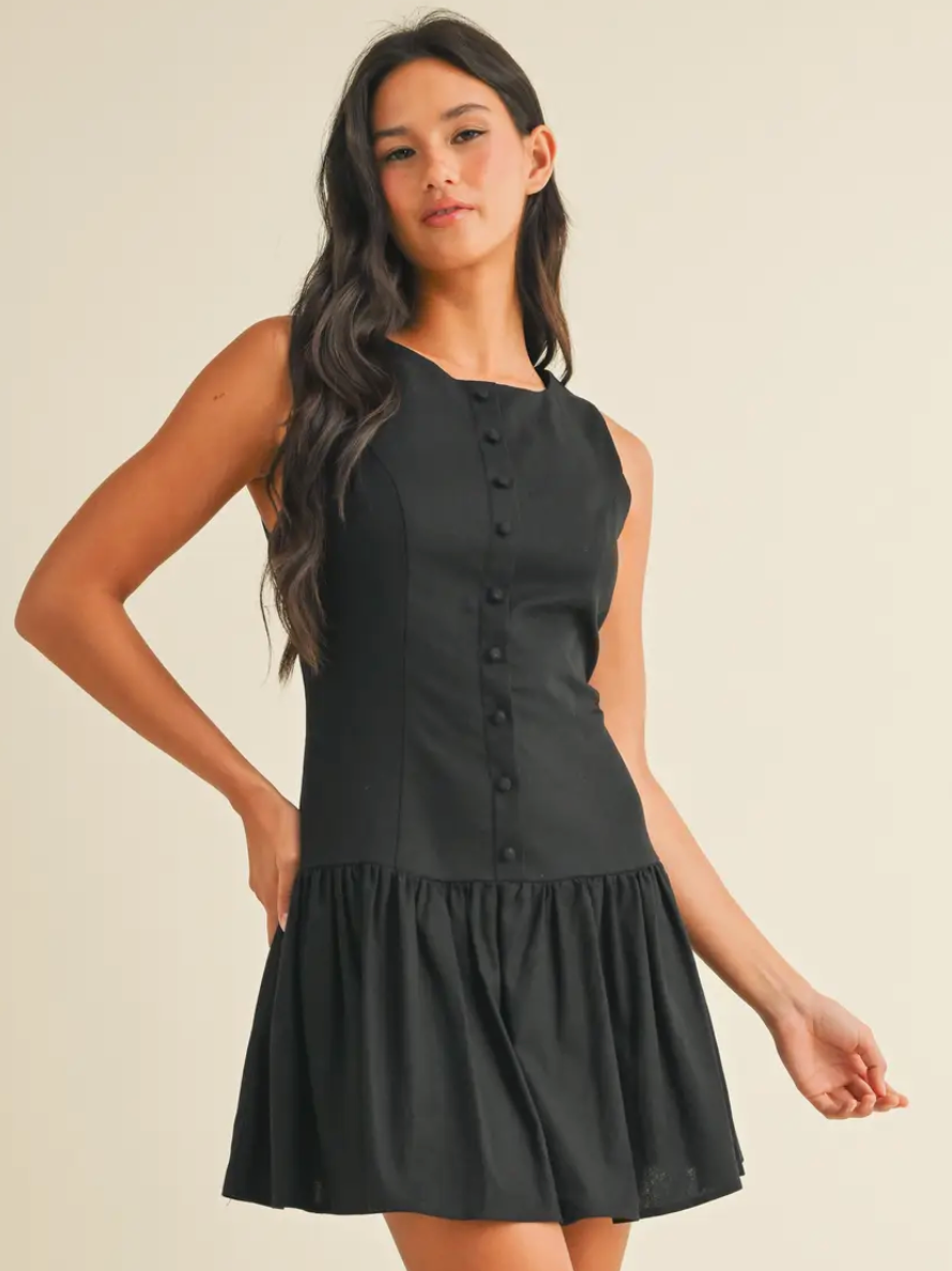 Drop waist Flared Mini Dress