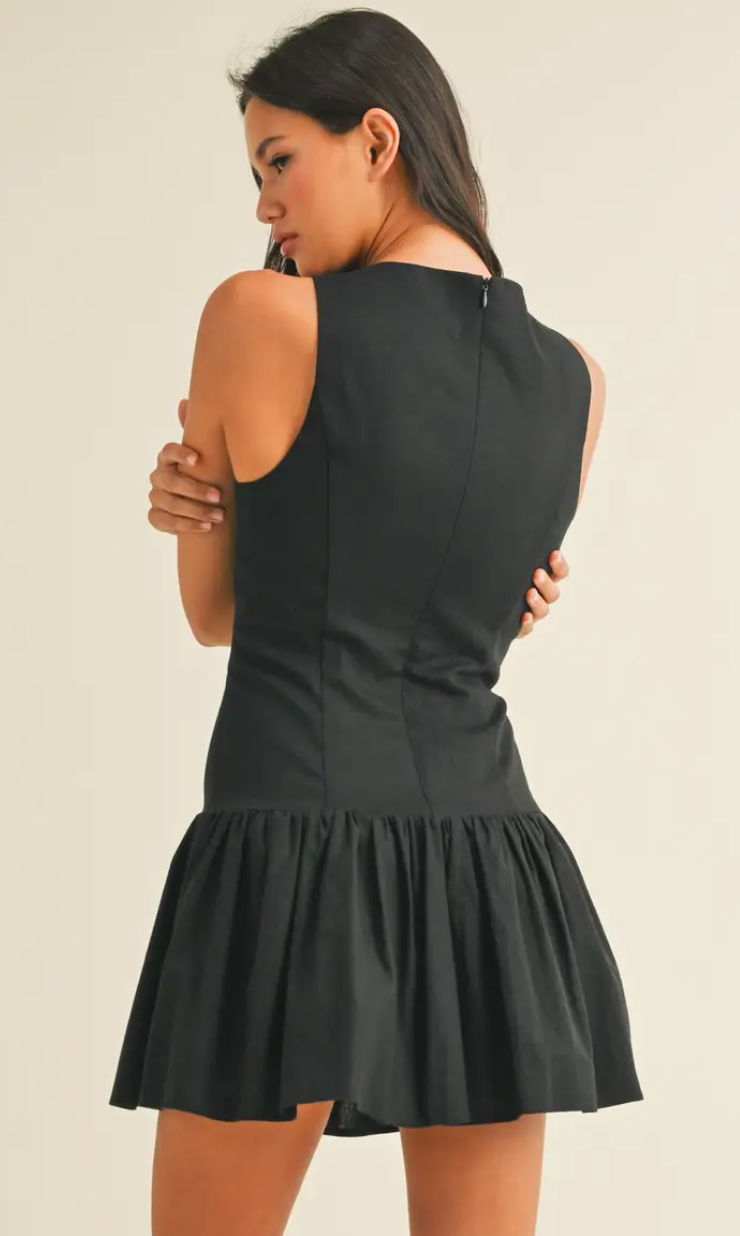 Drop waist Flared Mini Dress