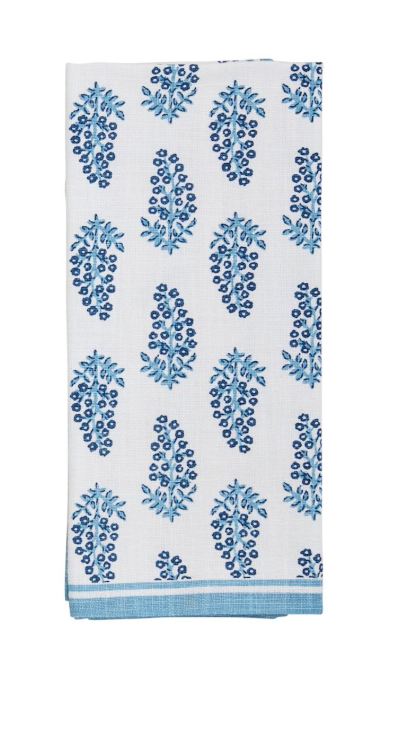 Blooms Blue Floral Towel
