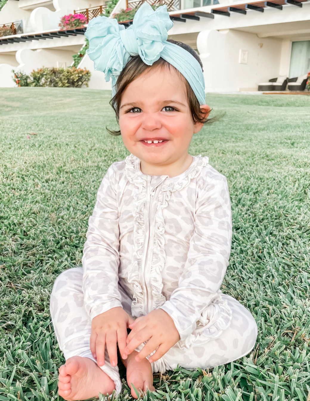 Natural Leopard Footie