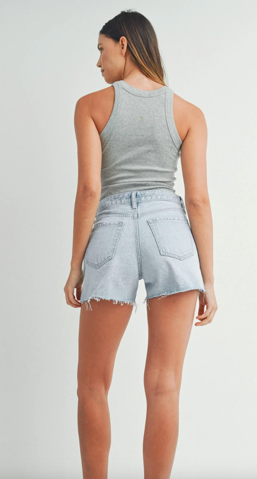 Kelsey High Rise Denim Shorts