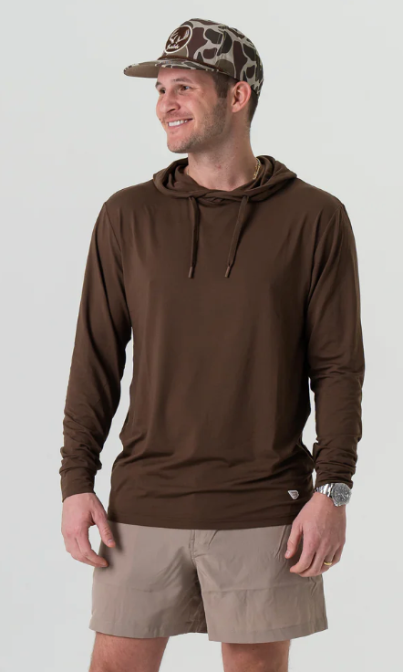 Performance Hoodie - Heather Brown