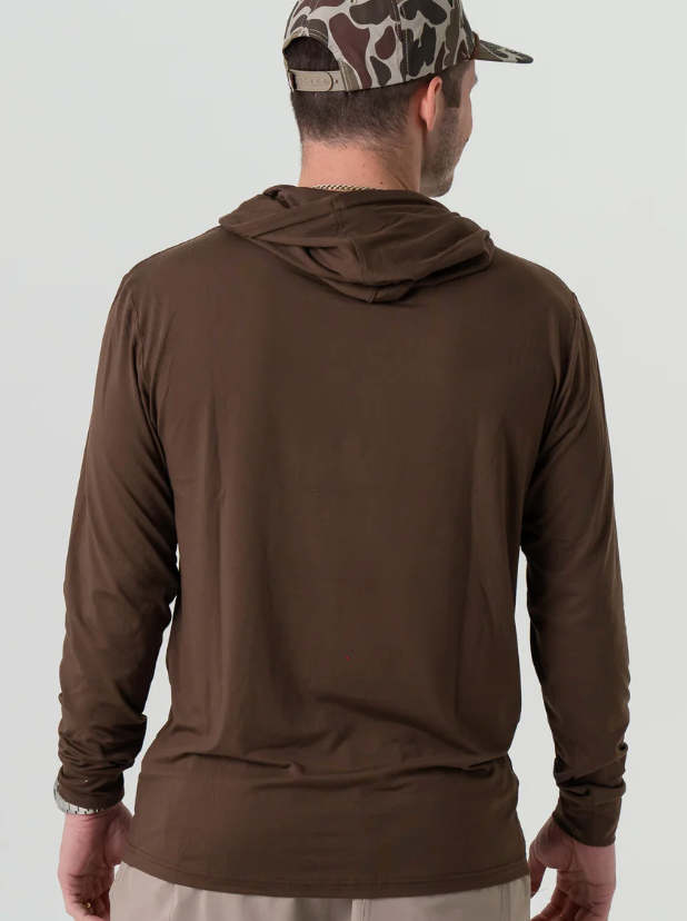 Performance Hoodie - Heather Brown