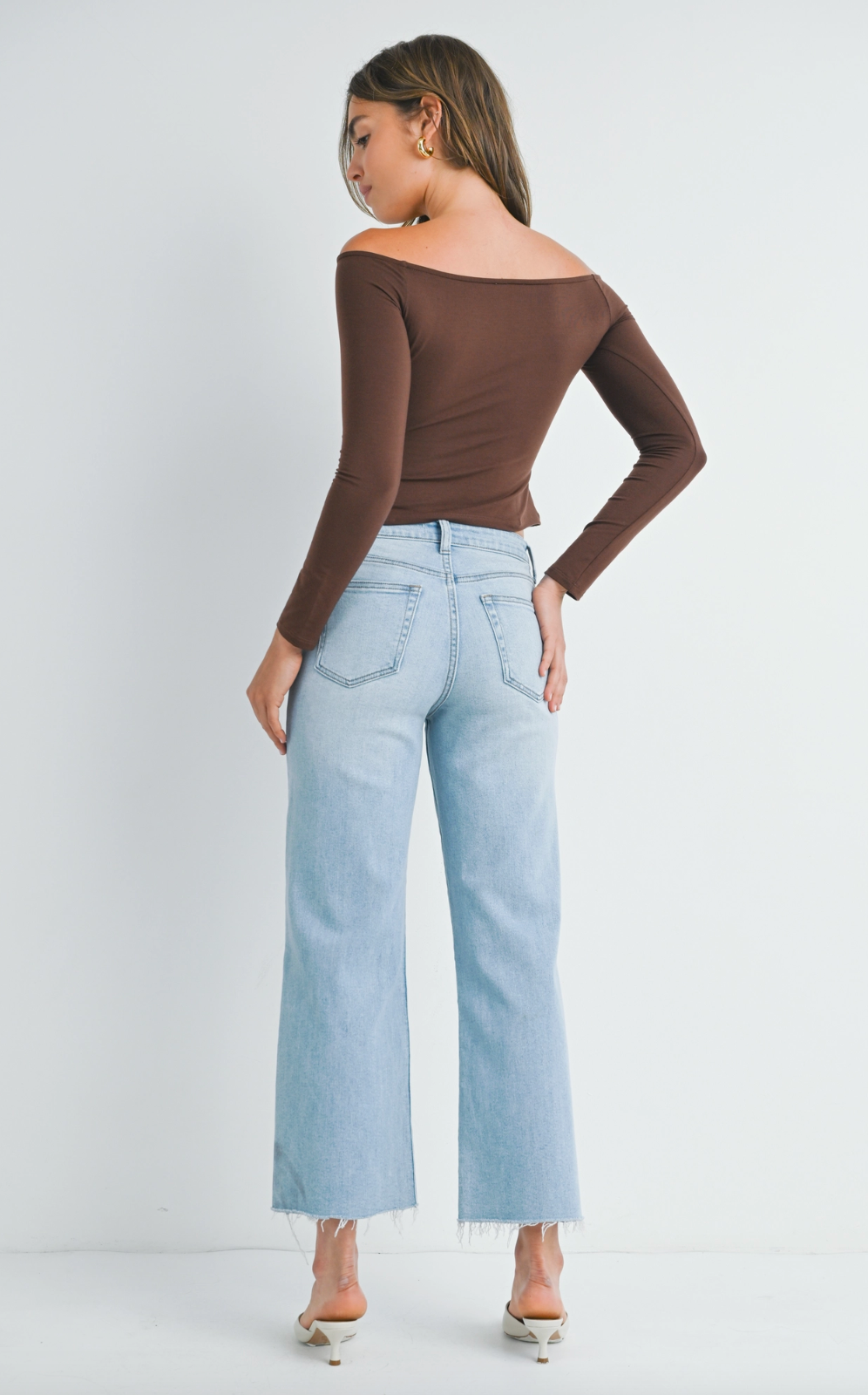 JBD Light Denim Slim Wide Leg&nbsp;