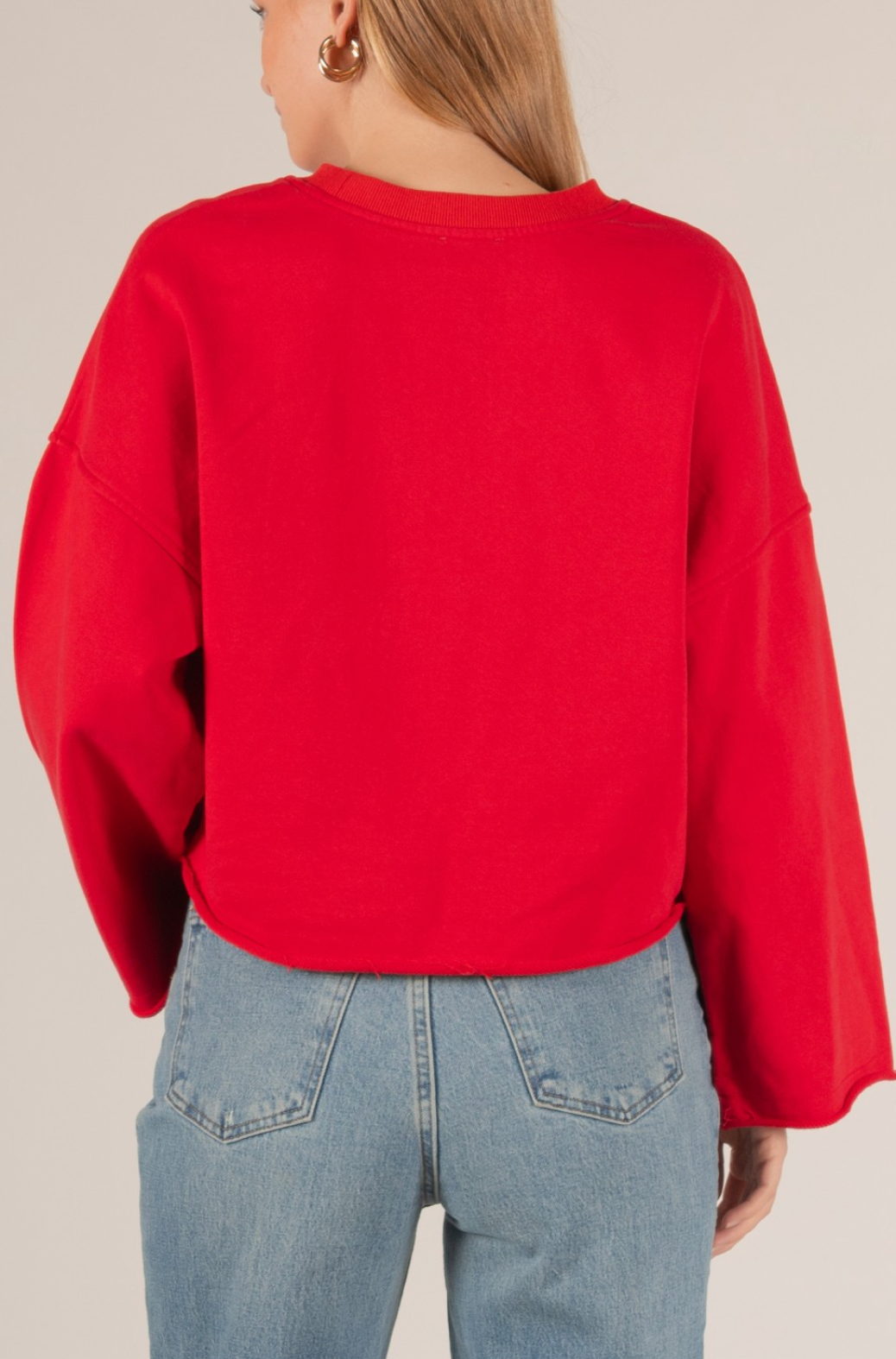 Red Belle Sleeve Sweatshirt