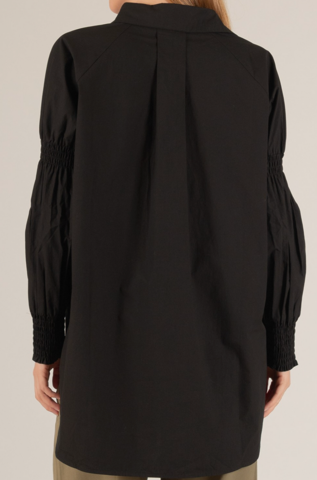 Black Fun Sleeved Top