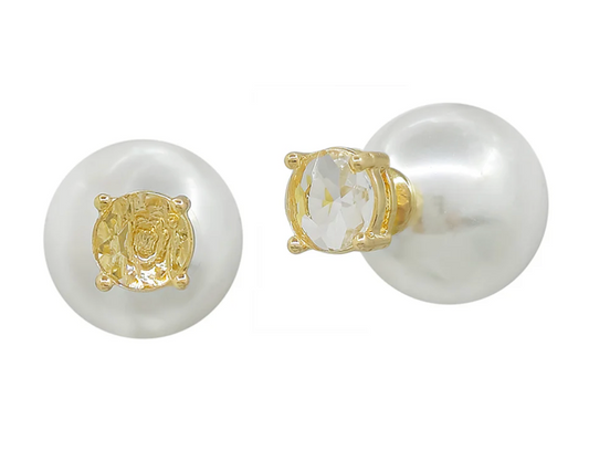 Pearl and Crystal Studs
