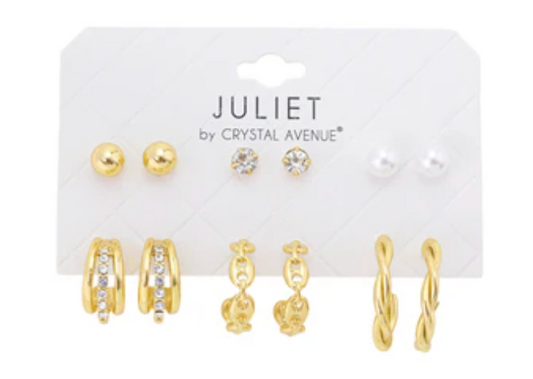 Stud & Hoop Earring Set