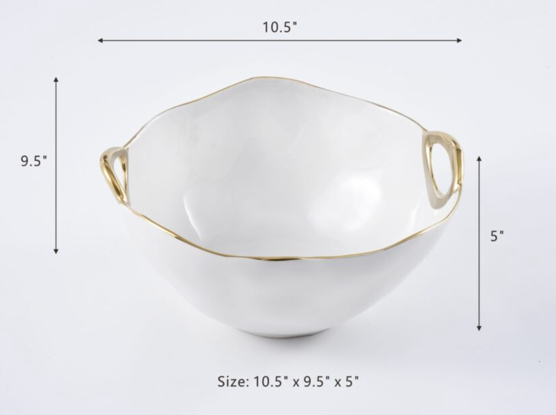 Large Round Bowl w/ Handles