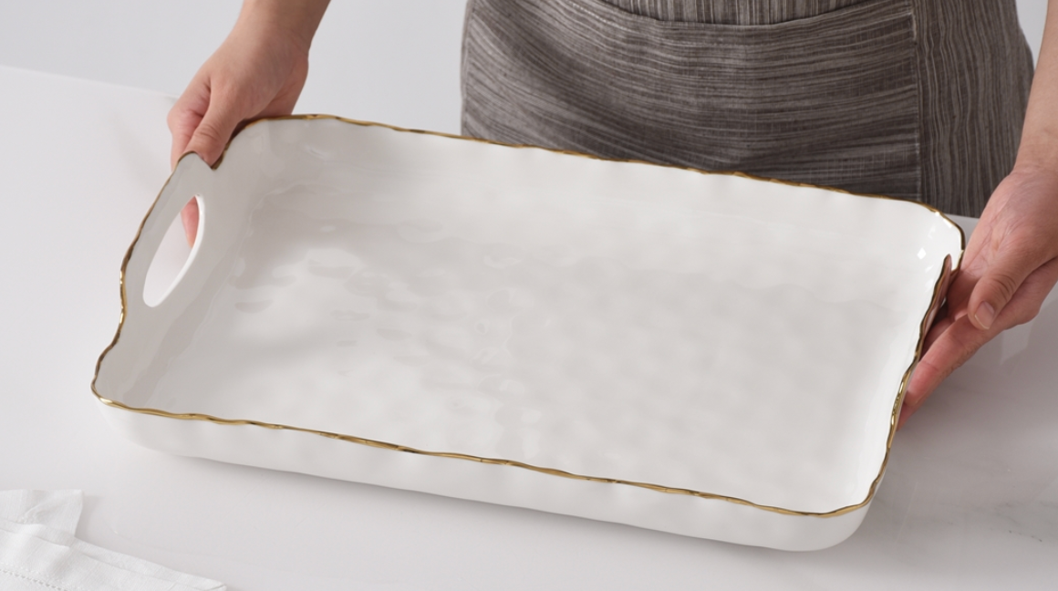 Rectangular Tray with Handles