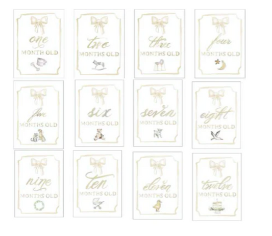 Monthly Milestone Card Set-Natural