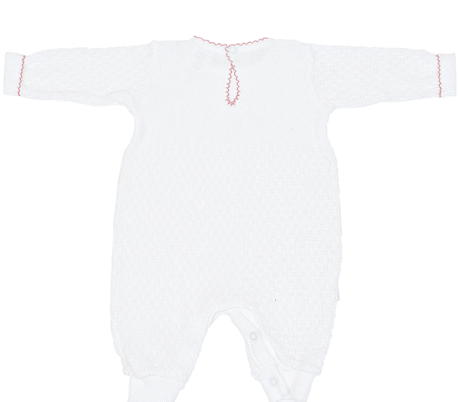 Paty Knit Romper-Red