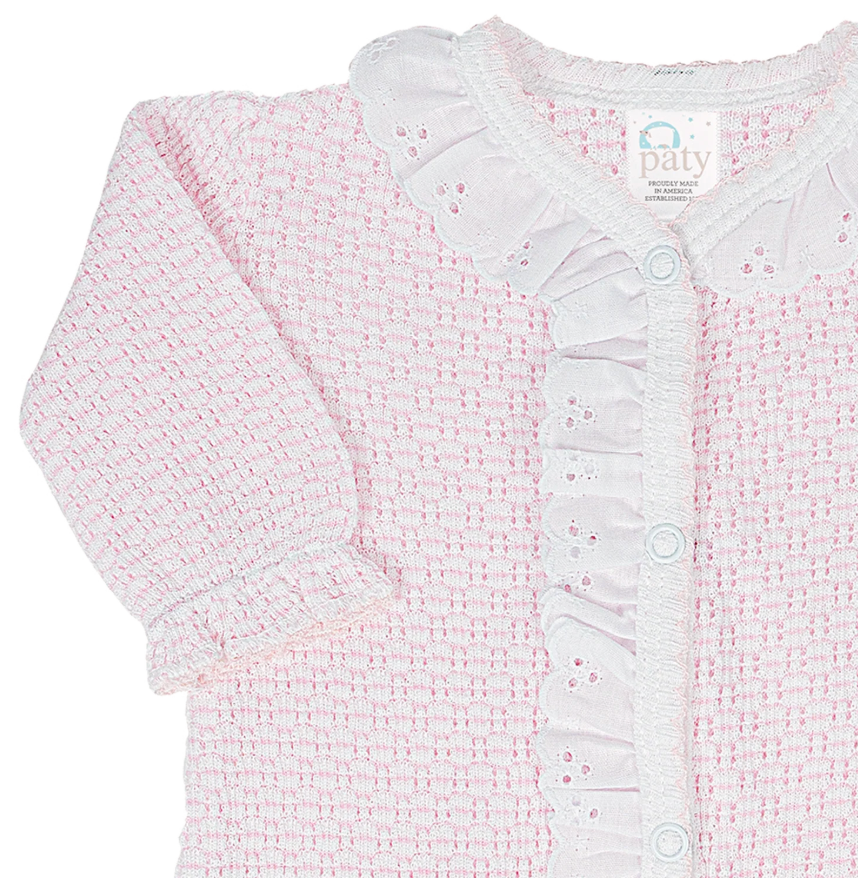 Paty Knit Footie-Pink