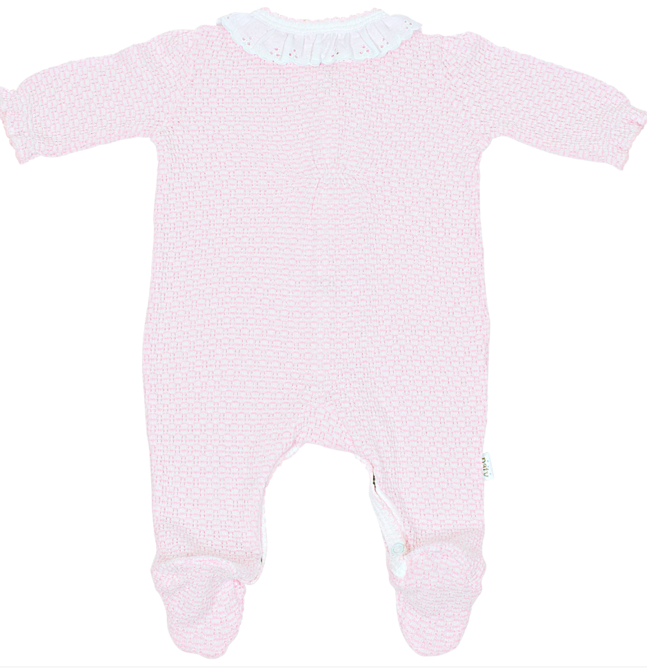 Paty Knit Footie-Pink