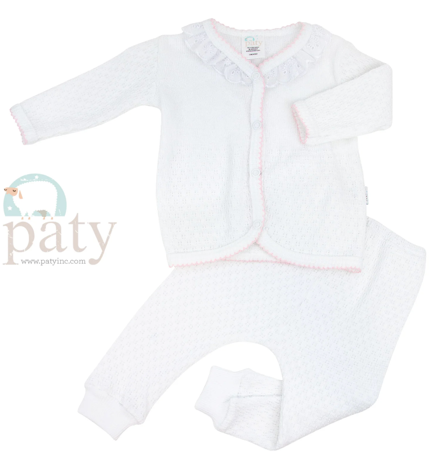 Paty Knit, Eyelet Leggings Set