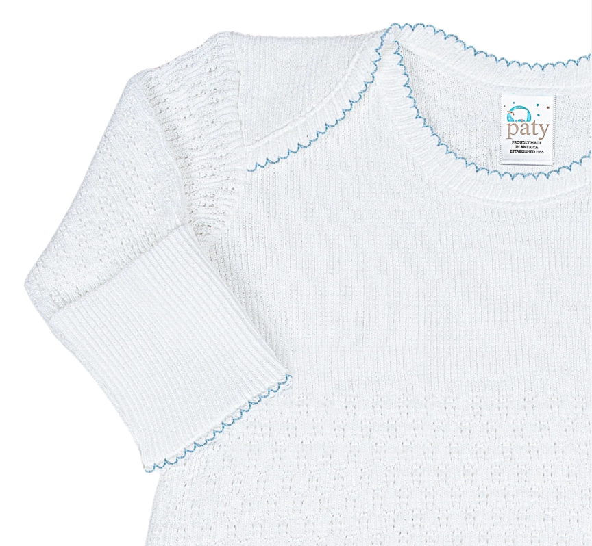 Paty Knit  Gown-Blue