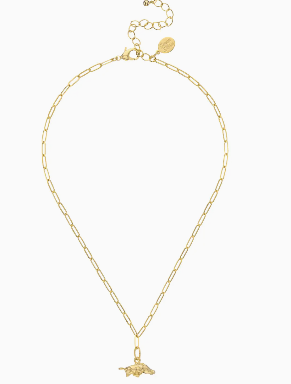 Razorback Paperclip Necklace