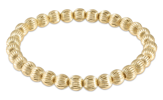 Dignity 6mm Gold Bead Bracelet
