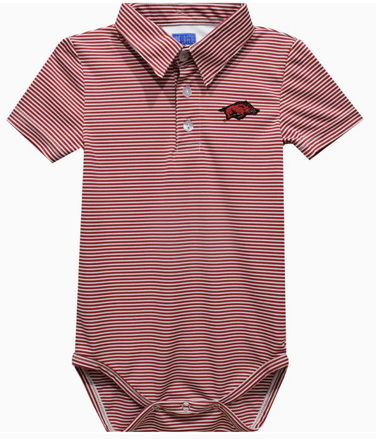 Arkansas Razorbacks e Knit Polo Onesie