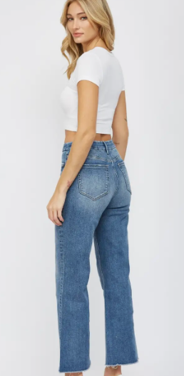 Super High Wide Leg-Blue Jay