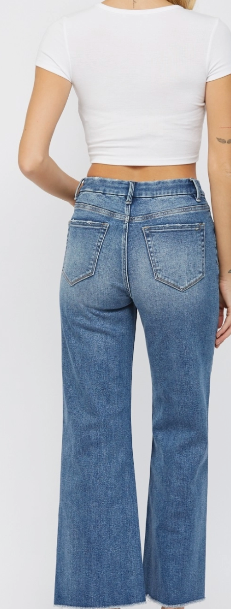 Super High Wide Leg-Blue Jay