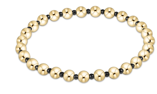 Faceted Hematite Grateful Pattern 5mm bead bracelet