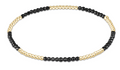 Blissful Pattern 2mm bead bracelet - Faceted Hematite