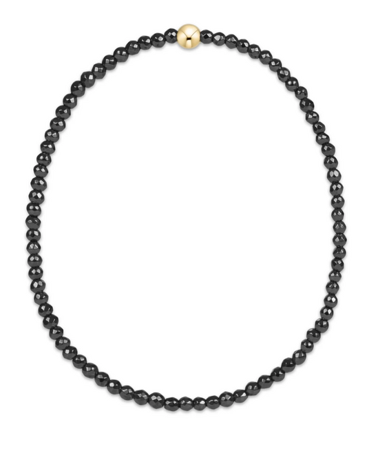 Faceted Hematite 2mm bead bracelet