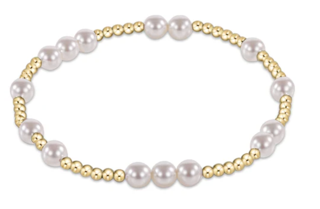 Hope Unwritten 5mm bead bracelet - pearl-EXTEND