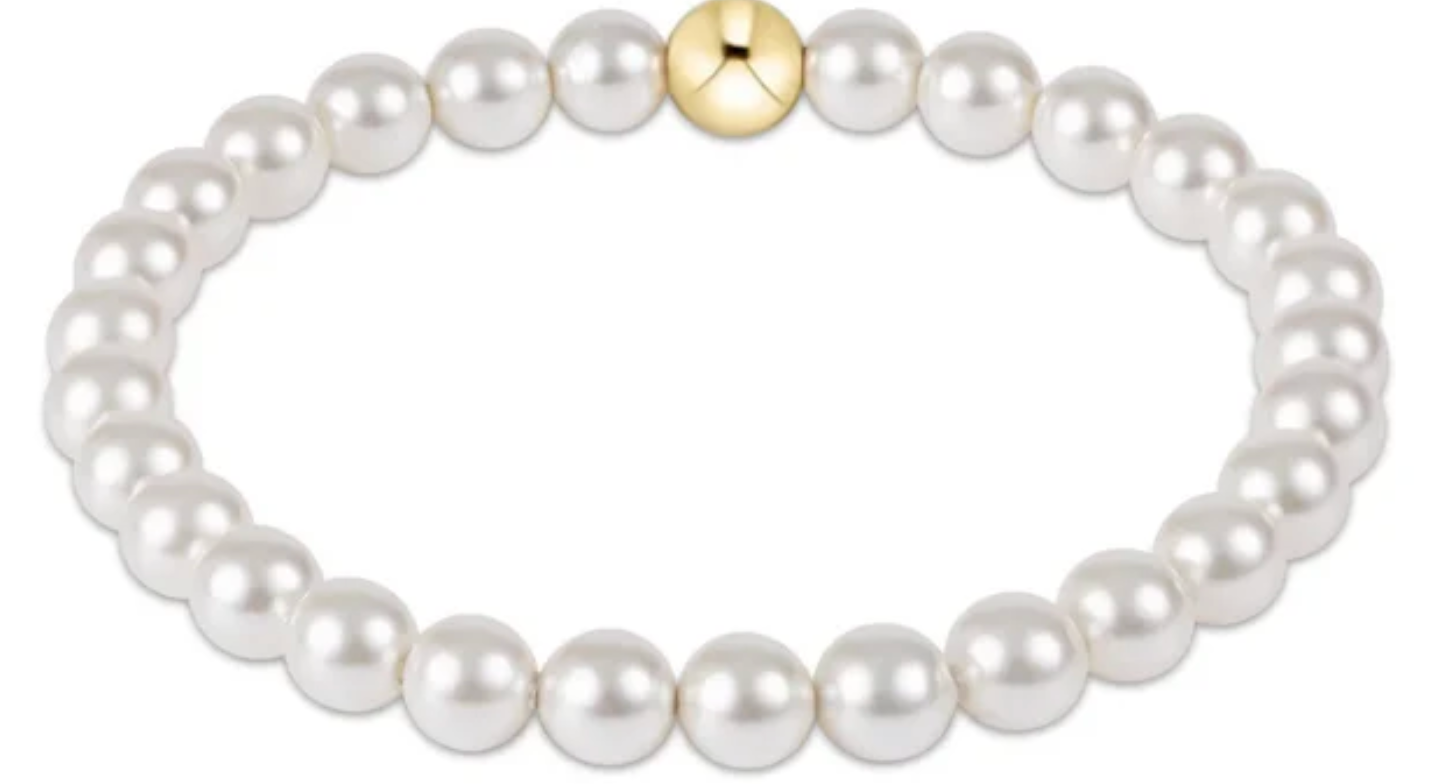 Classic Pearl 6mm Bead Bracelet