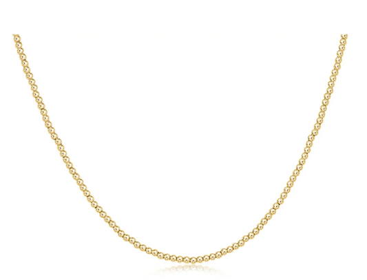 17" choker classic gold 2mm bead