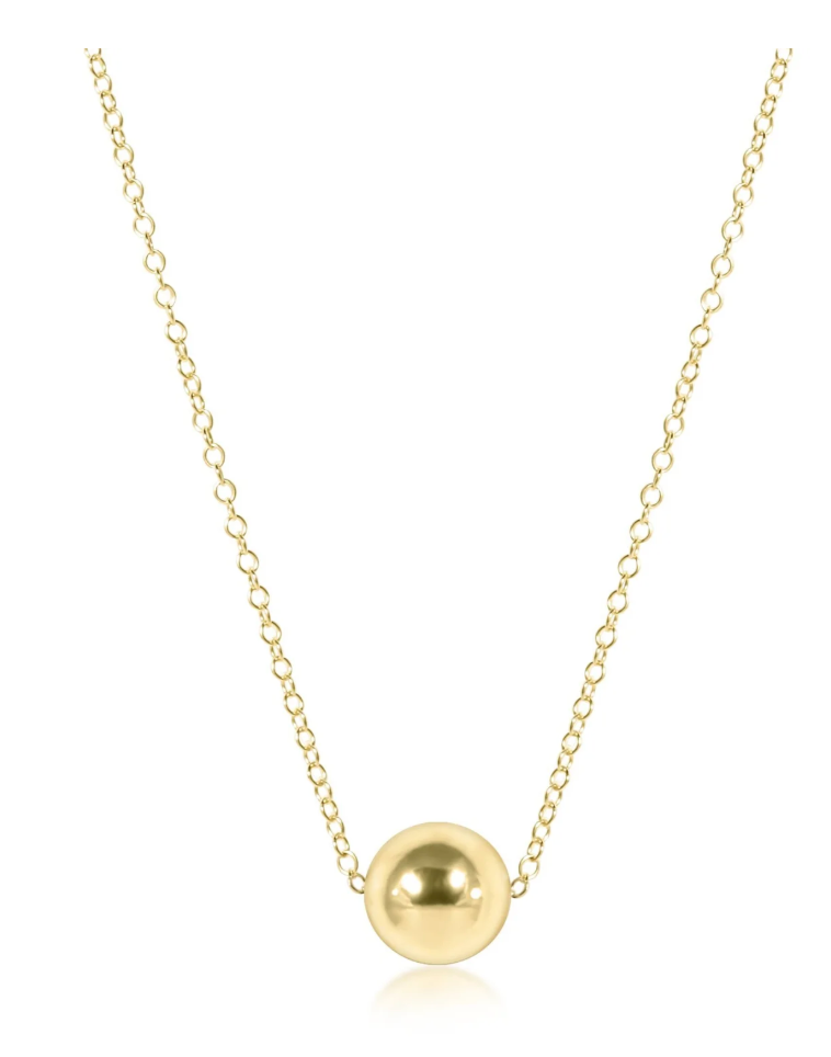 16" Necklace Gold - Classic 8mm Gold