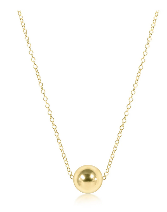 16" Necklace Gold - Classic 8mm Gold