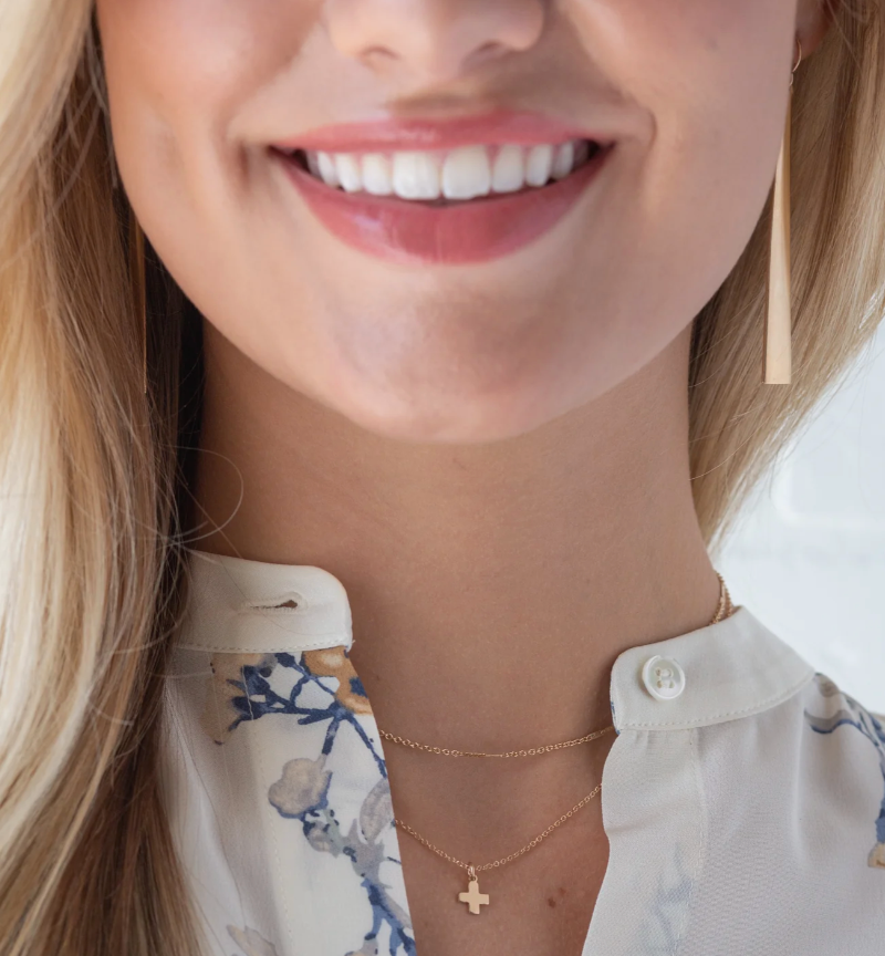 16" Necklace Gold - Signature Cross Charm